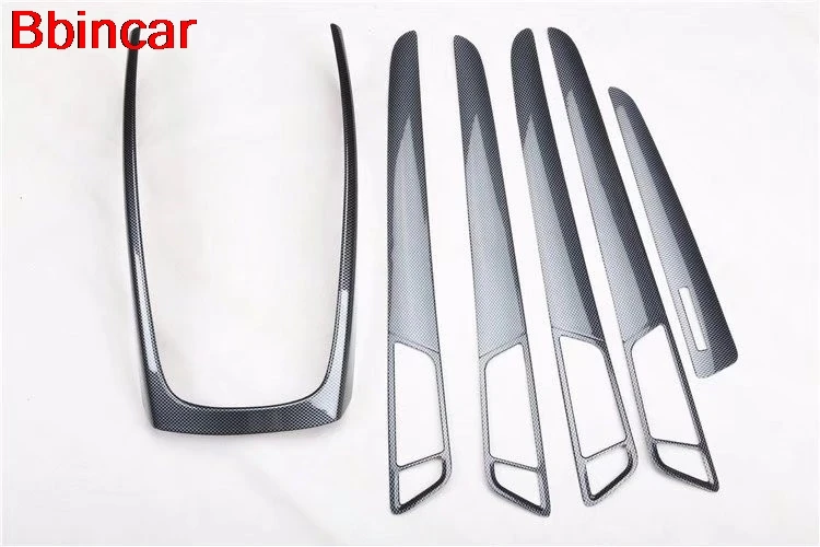 Bbincar partes interiores para Audi Q5 2013-2016 ABS de plástico de fibra de carbono frente de Shif Panel de 4 puertas manejar Trim