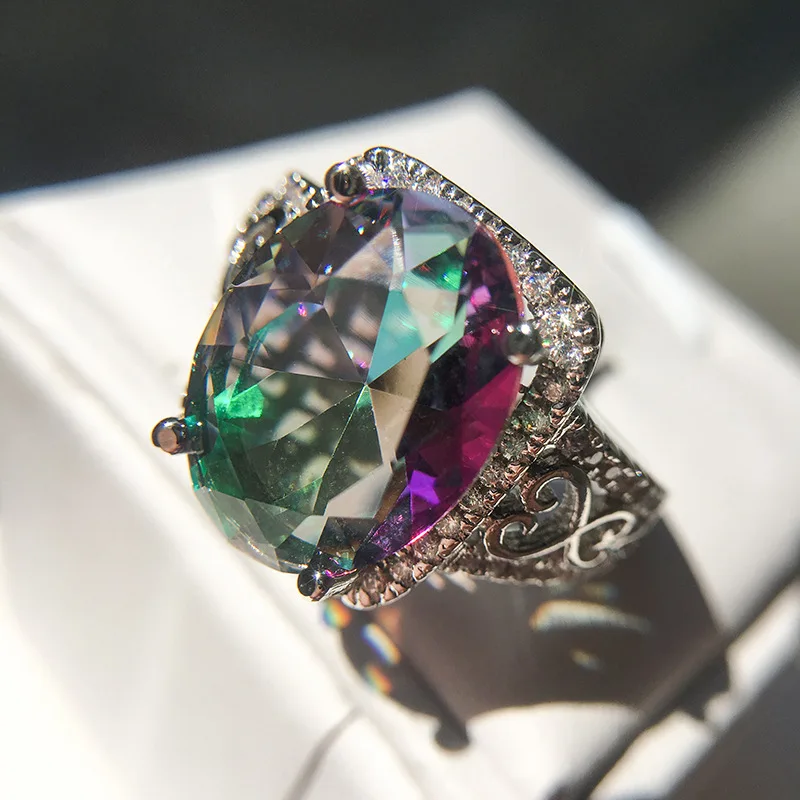 colorful crystal rings jewelry silver (4)