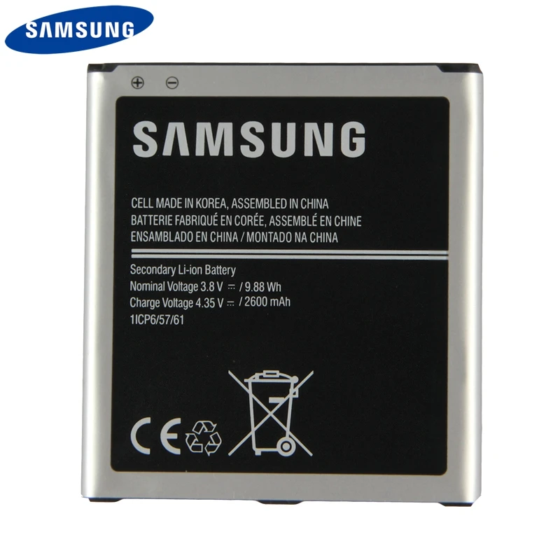 Оригинальная Замена телефон Батарея EB-BG530CBC для samsung Galaxy Grand Prime J3 J320F J320FN G5308W G530 G530H J5 2600 мА-ч