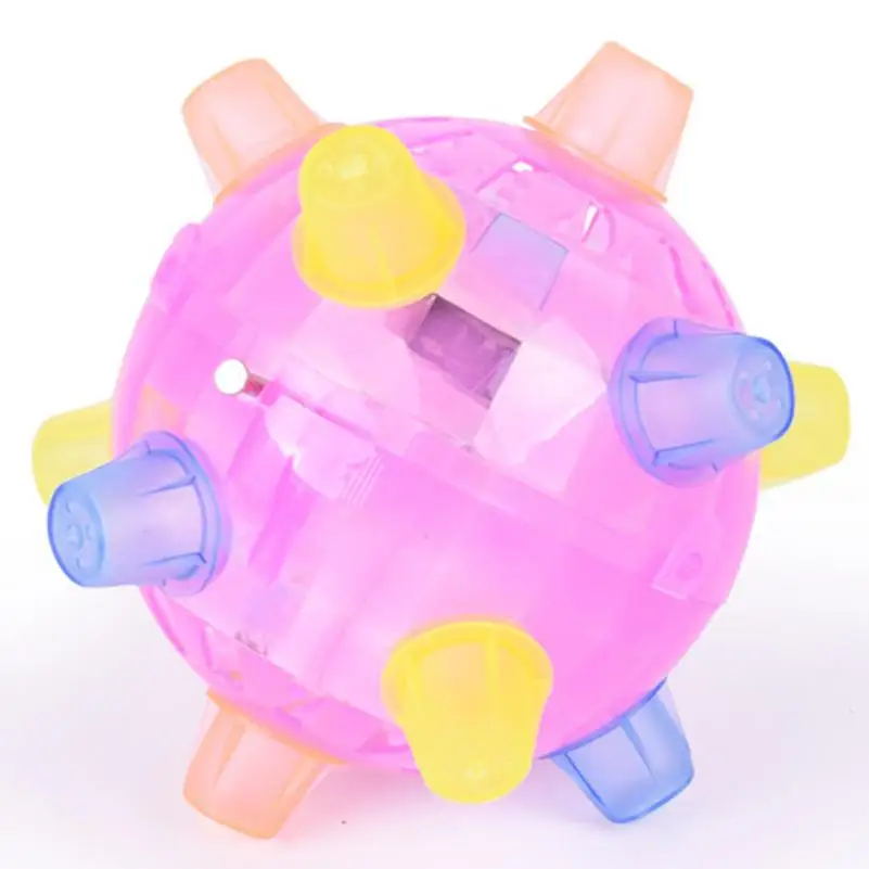 

Balls 2017 Flashing Light Up Spikey Ball Kid TPR Flashing High Bouncing Balls D50