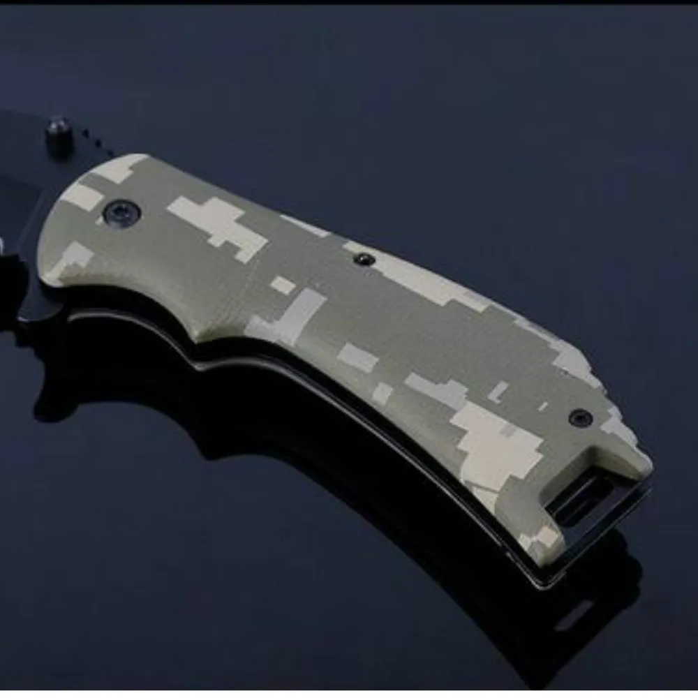 DAOMACHEN Folding Knife Half tooth Tactical Knife Camping Survival ...