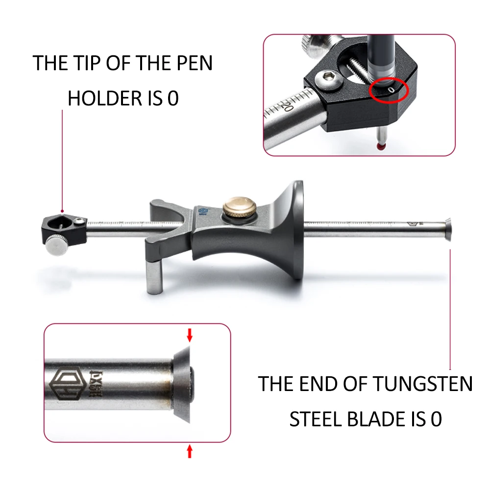 Professional 6 0-150mm Carpentry Manual Parallel Line Scriber Mortise Marking Gauge Scale Adjustable Screw Woodworking Tools