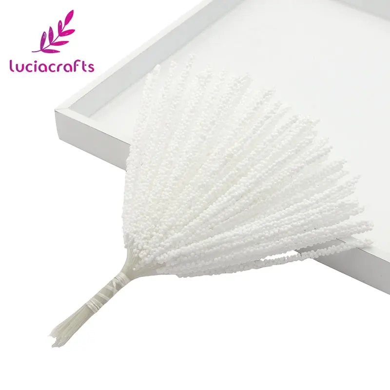 Lucia crafts 4,5 мм* 15 см пена цветок комплект для дома декорация рукоделие хобби материалы(100 шт/упаковка, 100 шт./лот) A1102 - Цвет: Белый