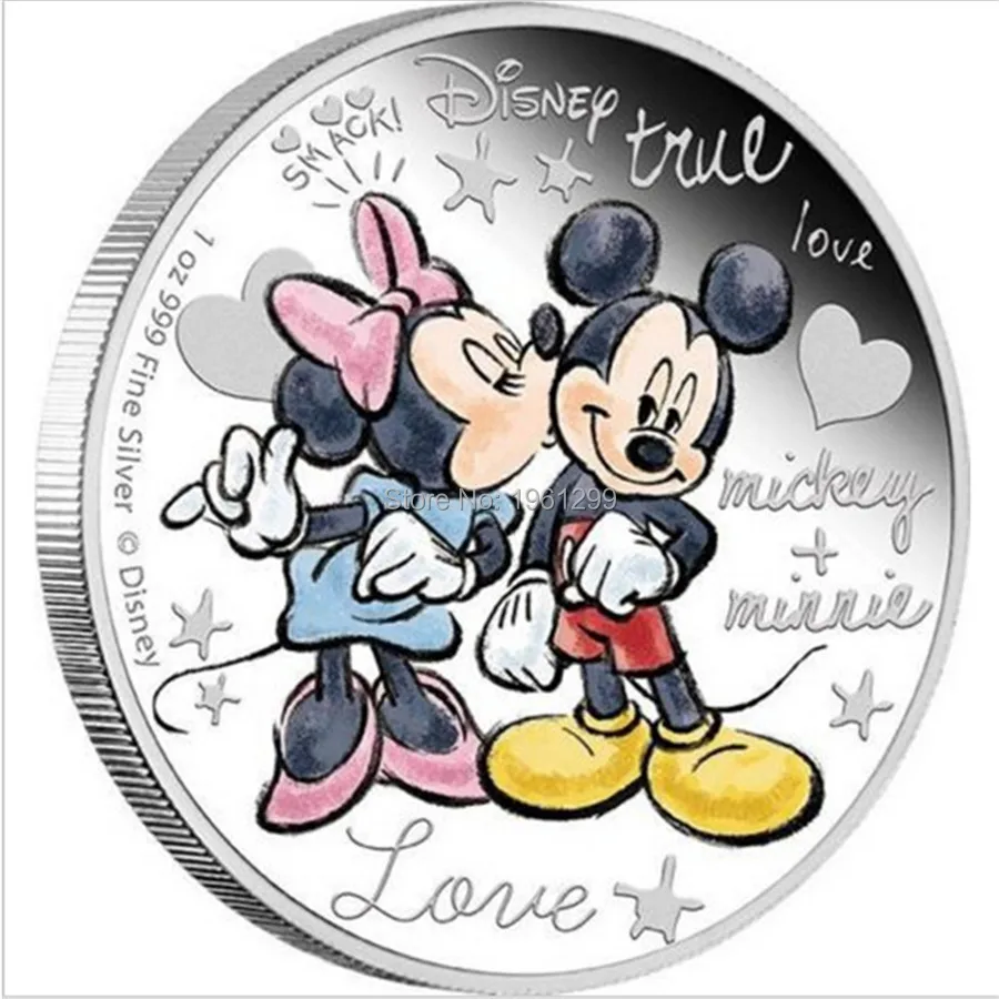 Niue 2015 2 Crazy In Love Mickey Mouse Minnie Proof 1 Oz