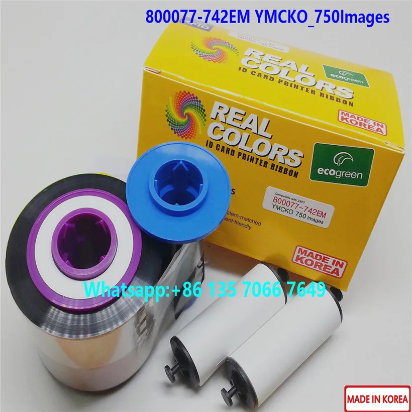 5 шт. совместимая лента Zebra ZXP7 800077-742EM YMCKO 750 изображения сделано в Южной Корее |