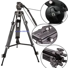 WEIFENG 717 1580mm Fluid head tripod Video camcorder professional tripod 6kg bear weight with Fluid Bowl Pan Head Carry Bag
