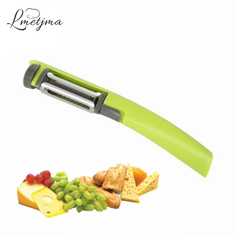 

LMETJMA Rotatable 3 Blades Stainless Steel Triple Fruit Vegetable Grater Apple Potato Peelers Zesters Kitchen Tools PY0019