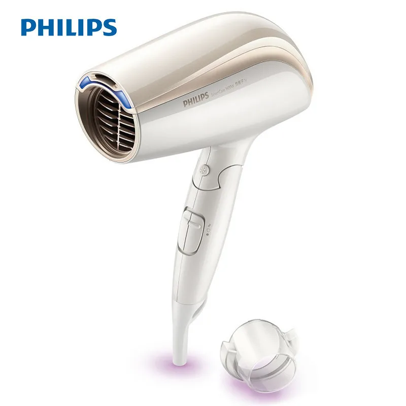 

Philips Smart Negative Ion Foldable Hair Dryer with 6 adjustable & Dual Ionic Outlet BHC201 Support Cold and Hot Air Alternate