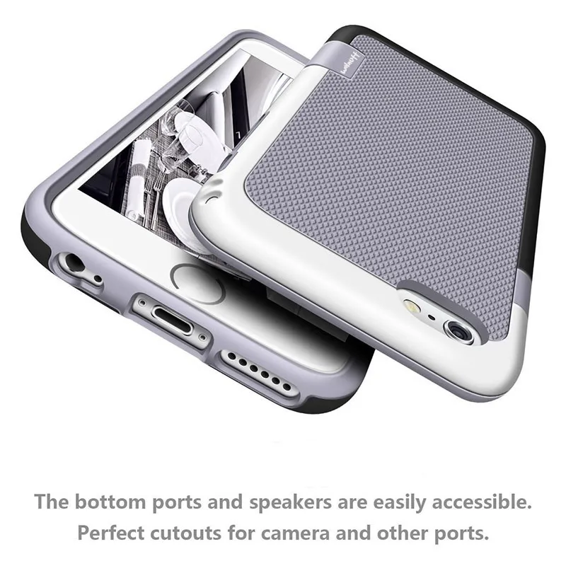 Гибридный Противоскользящий чехол карамельного цвета для iPhone X 7 8 6s Plus, мягкий чехол для телефона, силиконовый Жесткий PC TPU противоударный Прочный противоударный чехол