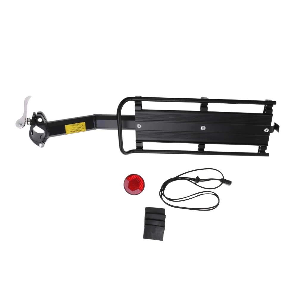 

30KG Strong Alloy Rear Bicycle Pannier Bag Luggage Carrier Rack Bike Cycle Seat Post Black
