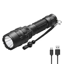 PANYUE Powerful XM-L2 1000LM Led Flash light Portable Torch USB Rechargeable Tactical LED Torches Flashlight