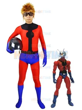 

Spandex Marvel Ant-Man Superhero Costume fullbody halloween cosplay Adult Ant-Man Costume show zentai suit free shipping