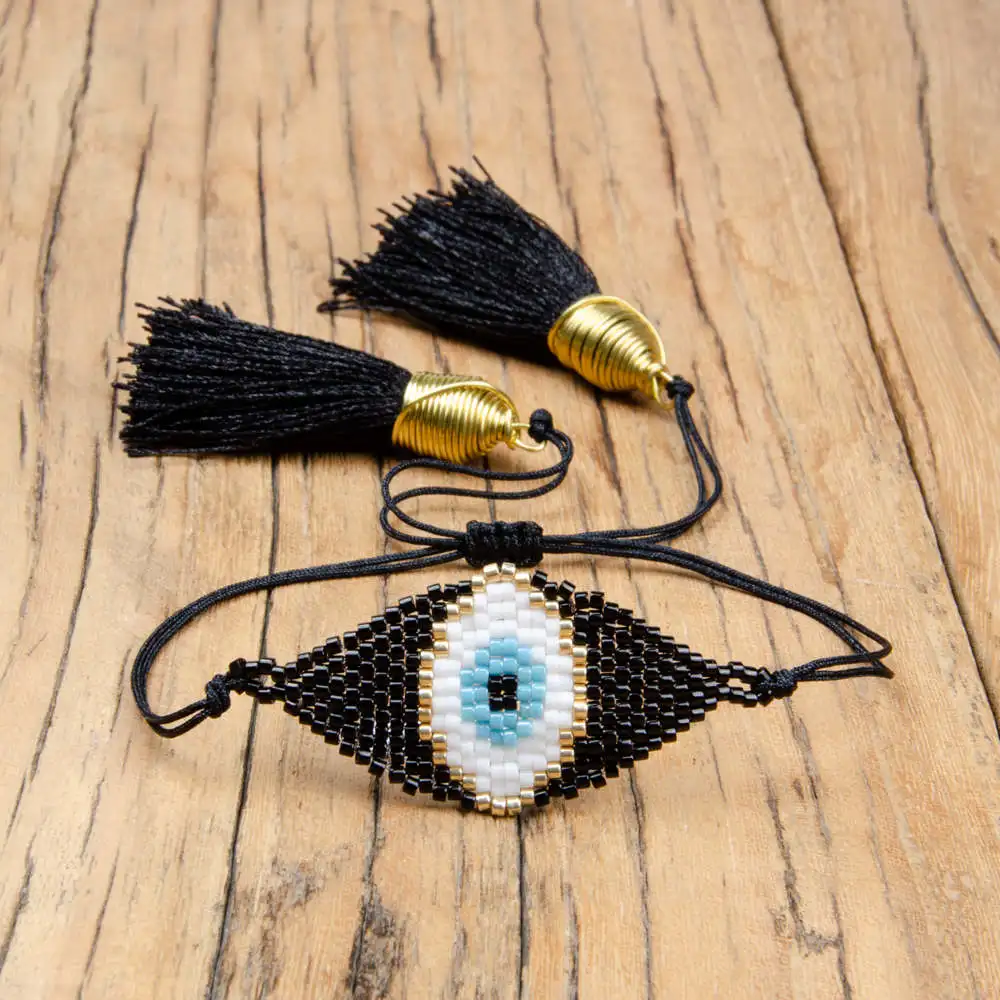 Buy Go2boho MIYUKI Turkish Evil eye Bracelet Eye Gold