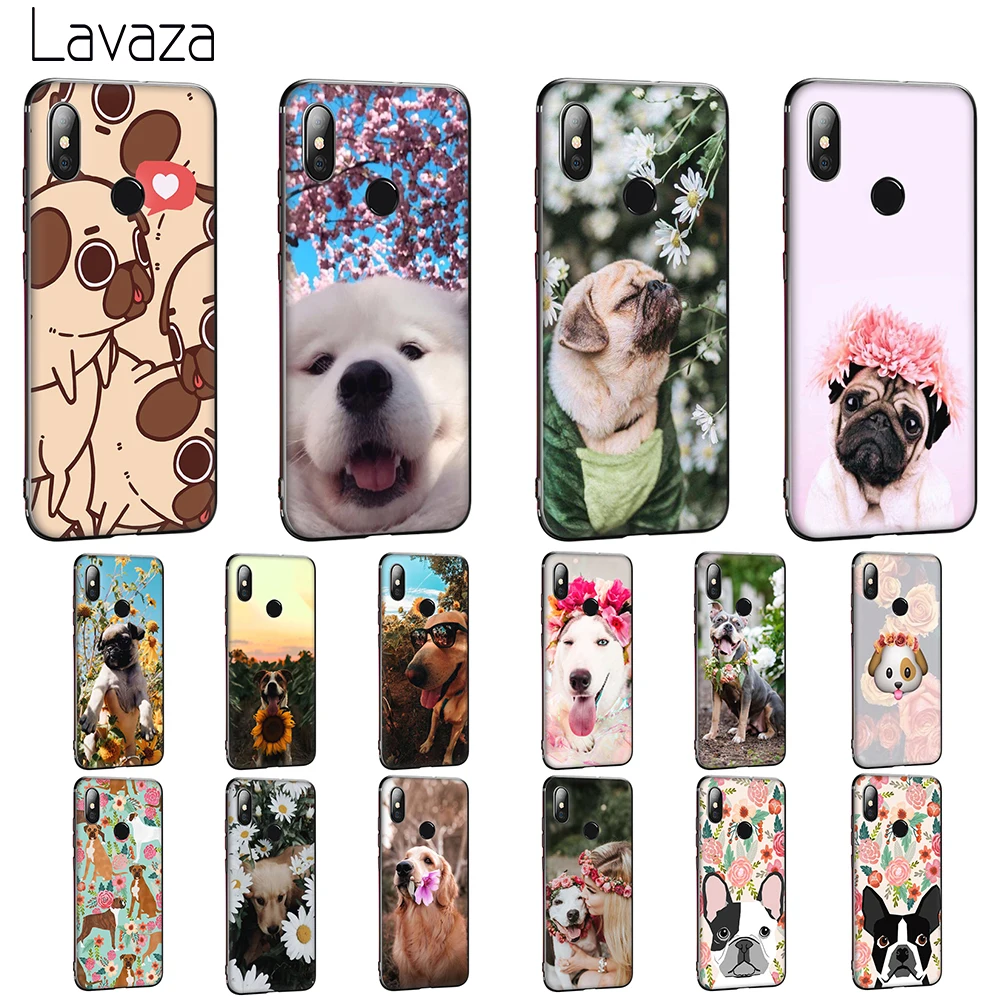 Мягкий чехол Lavaza Flower and Dogs для Huawei Honor 6 7A Pro 7C 8C 7 8X 8 9 10 lite Note10 |