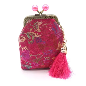 

Dollar Price women coin purses Fashion Canvas female money bag designer tassel pocket coin holder women wallet carteras mujer 12