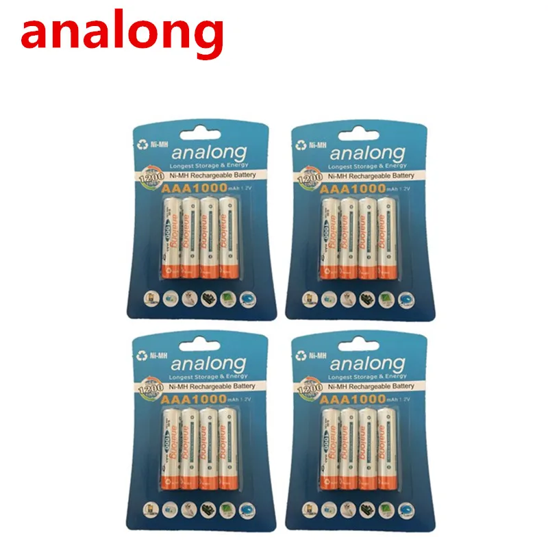 Analong 1,2 V AAA NIMH аккумуляторная батарея емкостью 1000 мАч - Цвет: 16pcs