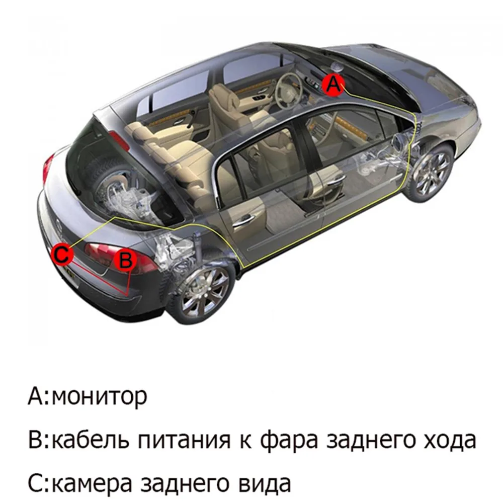 Новый 18,5 мм Ночное видение автомобилей заднего вида Камера + 4,3 дюймов складной ЖК-дисплей Дисплей автомобилей Видео Парковка монитор