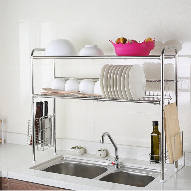 1208s Sink 304 Stainless Steel Dish Rack Shelving Drain Drip 1208s Sink 304 Stainless Steel Dish Rack Shelving Drain Drip Storage Turret