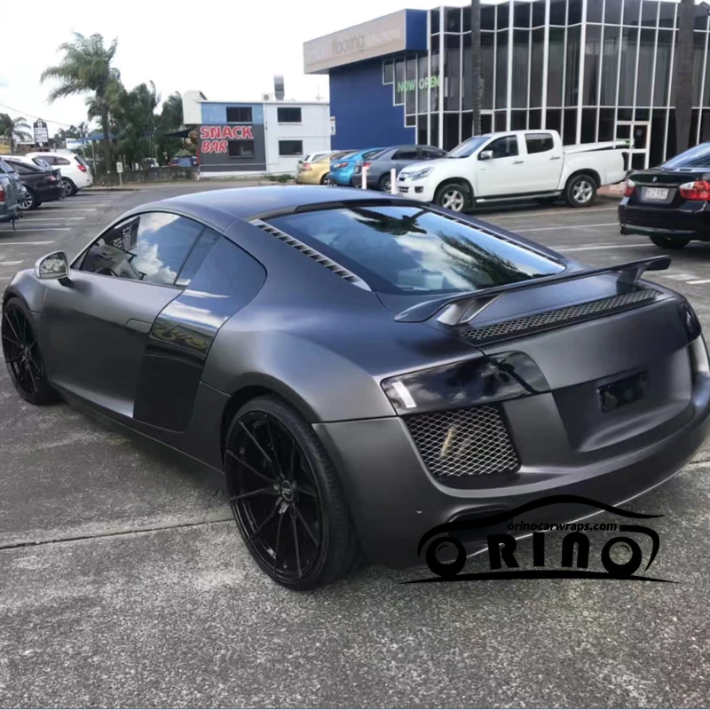 Dark Grey Metallic Satin Vinyl Film-8