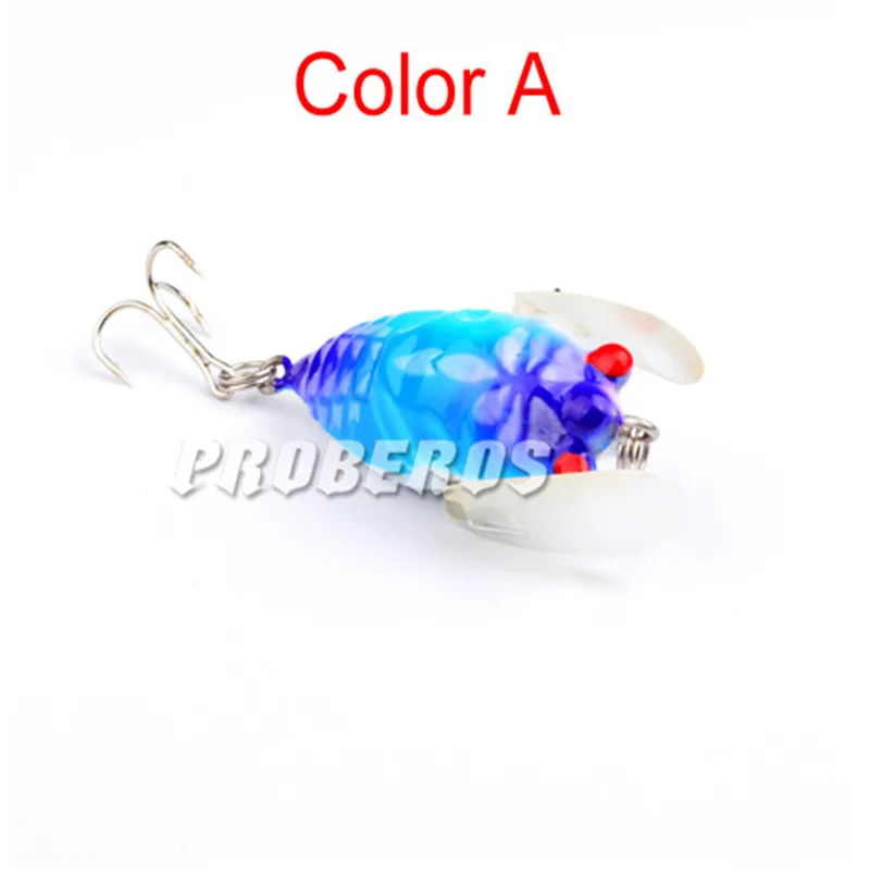 1PCS 4cm 5.9g Topwater Lifelike Insects Fishing Lure Cicada Baits Fishing  Lures For BassPike Carp Wobblers Fishing Tackle