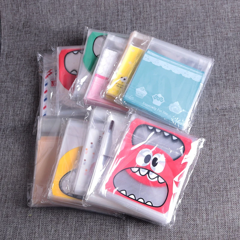 

100pcs bag self adhesive clear transparent bags for women/cloth/gift/Jewelry Pouches small plastic bags Display Packing bag