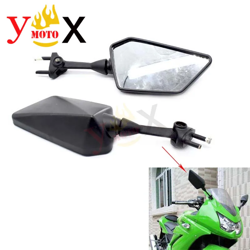 Мотоциклетное зеркало заднего вида для Kawasaki Ninja 250R Ninja250R EX250J EX250-J 2008-2012 2009 2010 08 09 10 11