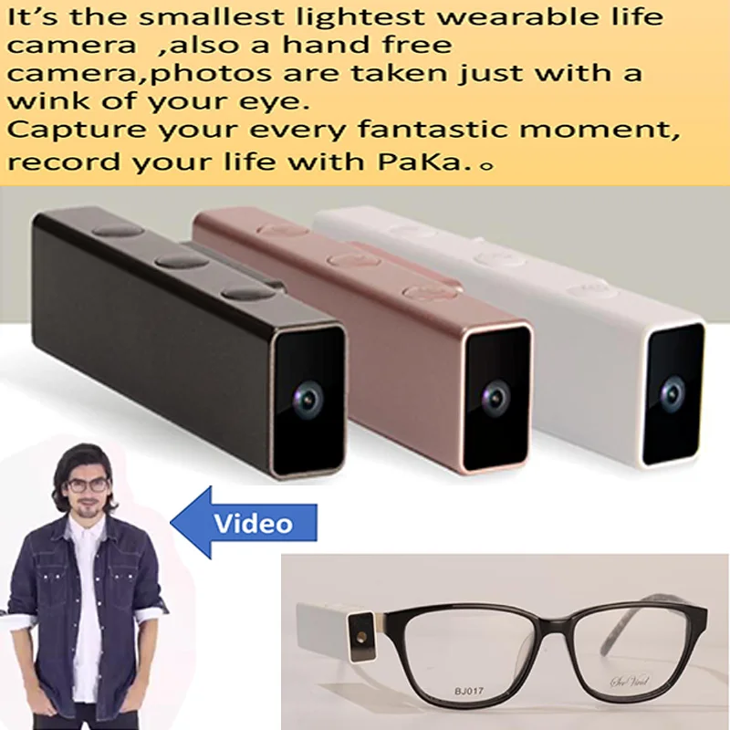 

Eye blink control camera 8.0MP 1080P 16G Wifi Smart Glasess Recorder Take Photo with Wink For Holiday Business Festival Gifts