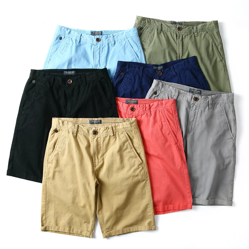 Для мужчин s летние хлопчатобумажные шорты-карго Для мужчин Повседневное Короткие штаны Для мужчин повседневная одежда бермуды до середины икры Длина высокое качество LIYUCT K36