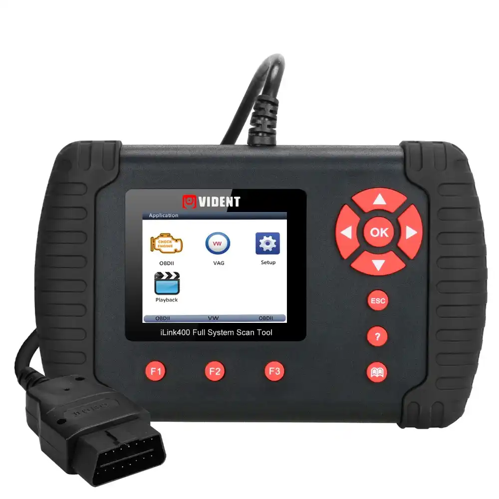 VIDENT iLink400 Auto Scanner Multi-System Scan Tool Code Reader OBDII Support ABS EPB SRS Transmission Diagnostic DPF Regen Oil Reset Coding Battery Configuration