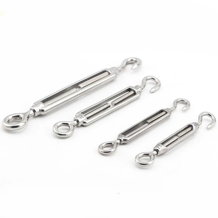 

316 Stainless Steel M4 M5 M6 M8 M10 Hook Eye Wire Rope Tensioner Marine Turnbuckles Hardware