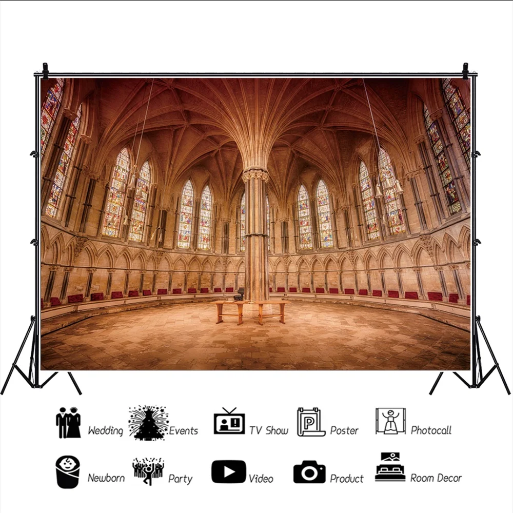 

Laeacco Ancient Architecture Interior Pillar Castle Photographic Backgrounds Cloth Photography Backdrops For The Photo Studio