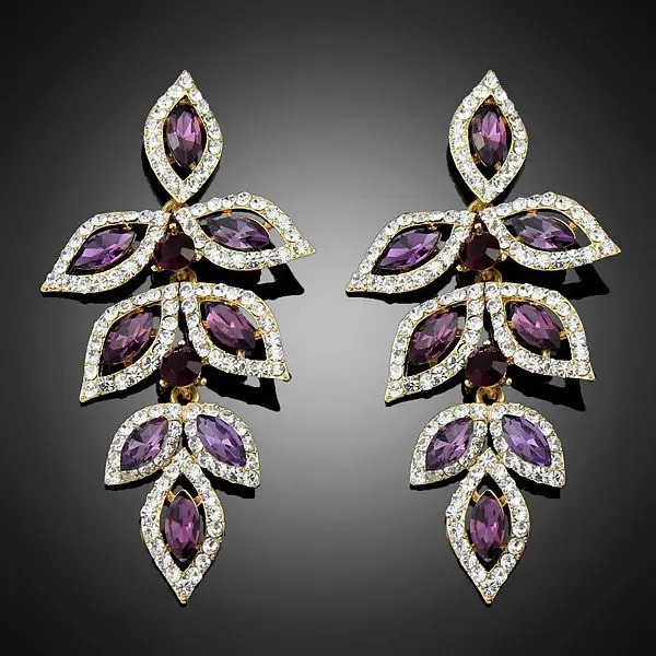 2018 New Purple Earrings For Women Party And Wedding Vintage 2018 New Purple Earrings For Women Party And Wedding Vintage Long Hot Silver Free Shipping In Drop From Jewelry