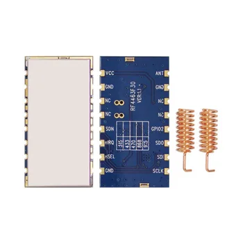 

8sets RF4463F30+Spring antenna 433mhz 500mW 868 915mhz//1W 433 470mhz wireless rf module FSK modulation 3km si4463