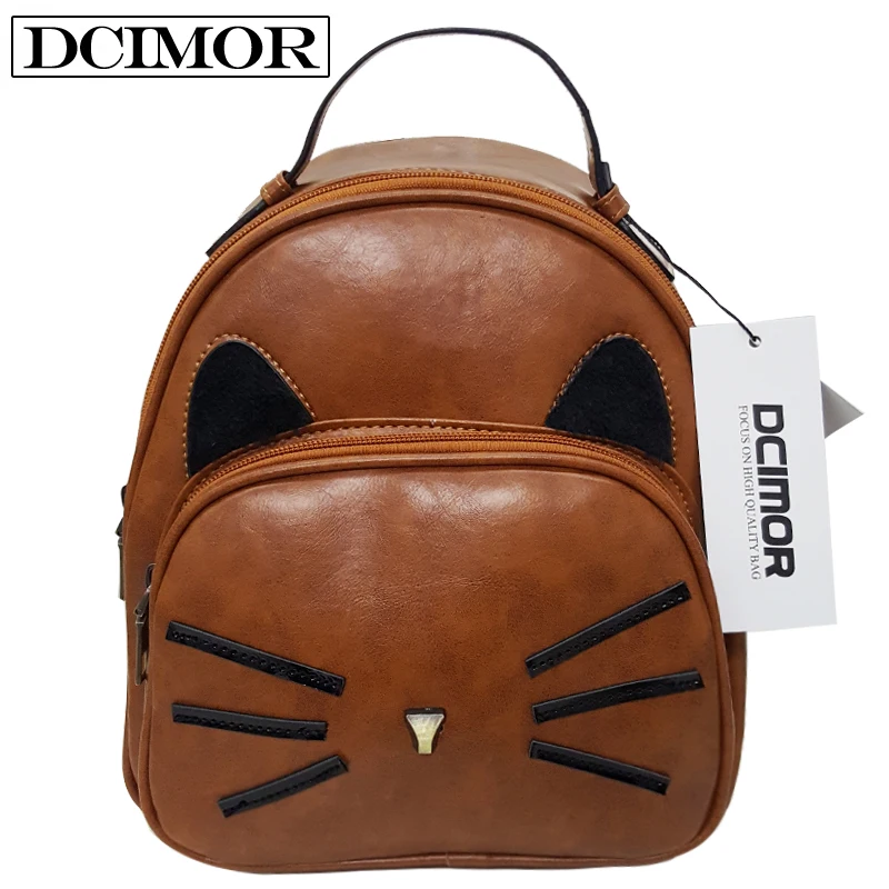 DCIMOR Mochilas mujer 2018 mochila de mujer de cuero PU gato mochila escolar femenina para mini mochila la escuela secundaria para niñas DCIMOR Mochilas mujer 2018 mochila de mujer de cuero PU gato mochila escolar femenina para mini mochila la escuela secundaria para niñas