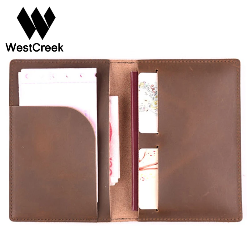 Westcreek Brand Vintage Genuine Leather Travel Passport Cover Wallet Crazy Horse Leather Passport Holder Bag ID Card Case W20178 Westcreek Brand Vintage Genuine Leather Travel Passport Cover Wallet Crazy Horse Leather Passport Holder Bag ID Card Case W20178