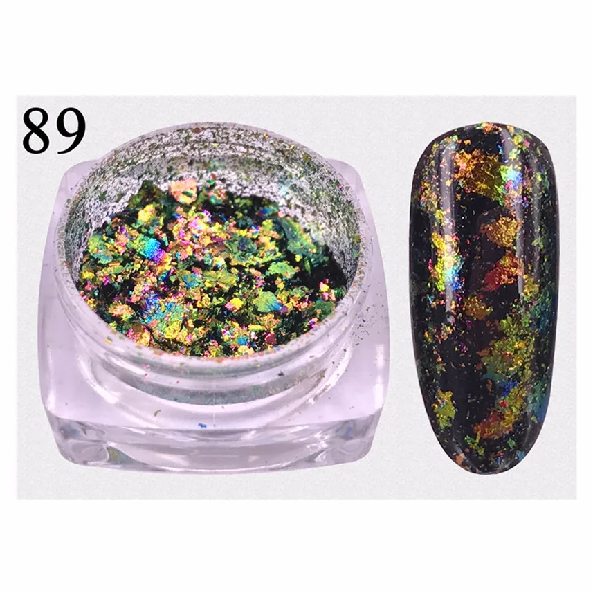 1 коробка Approx.10g высококачественные Блестки для украшения ногтей алюминиевые хлопья Волшебное Зеркало Эффект порошки блестки ногтей 0128