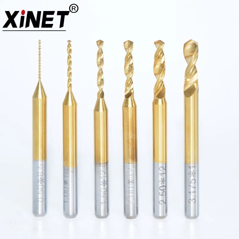 

Tin PCB Drill 3.175mm(1/8'')*0.2mm-3.175mm ,micro PCB Board drill,Nanotechnology Tungsten steel cnc tool