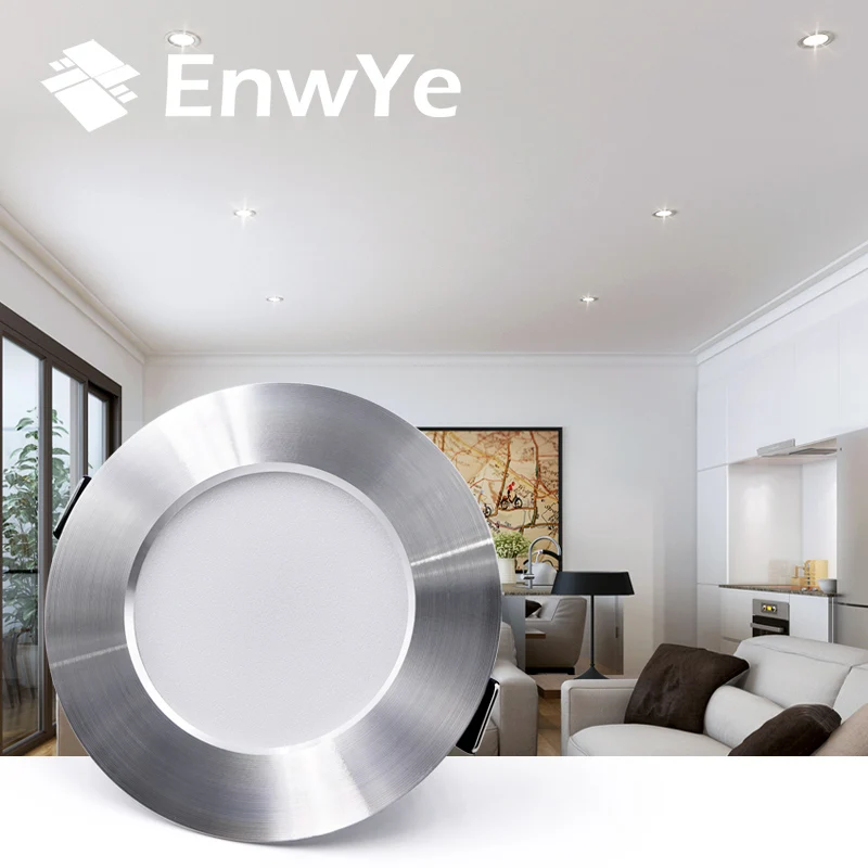 Us 1 37 39 Off Enwye Led Downlight Ceiling Silvery 5w 7w 9w 12w 15w Warm White Cold White Led Light Ac 220v 230v 240v In Led Downlights From Lights