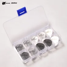 20 шт Бесплатная доставка Алиса Нержавеющая сталь треугольник форма металл медиаторы+ 1 выбирает Чехол акустическая гитара 0.3 мм