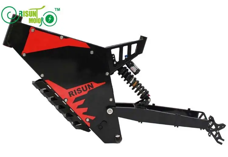 Xiaolong fighter/stealth bomber электрическая рама для горного велосипеда/вездеход/мягкий хвост/амортизационная рама для электрического велосипеда - Цвет: Черный
