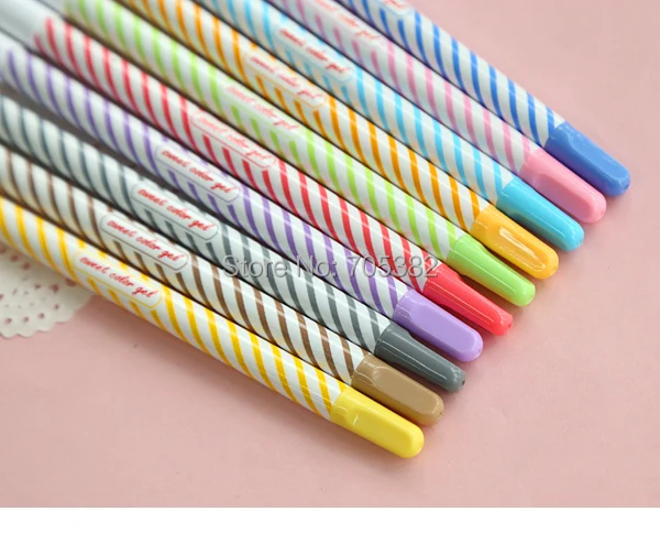 (10 видов цветов/комплект) мода гелевая ручка для малыша школьные канцелярские каваи цвет ручки для Книги по искусству школьные