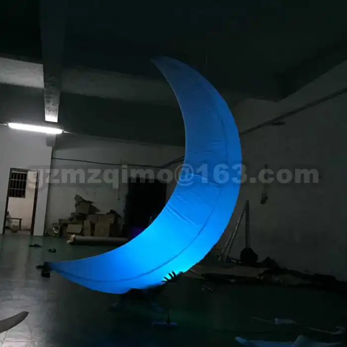 Color Changing Led Lighting Inflatable Moon Inflatable Crescent