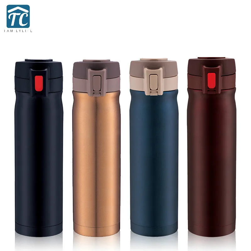 500ml Thermo Stainless Steel Thermos Portable Handle Water Bottle Travelsafe Vaccum Classic
