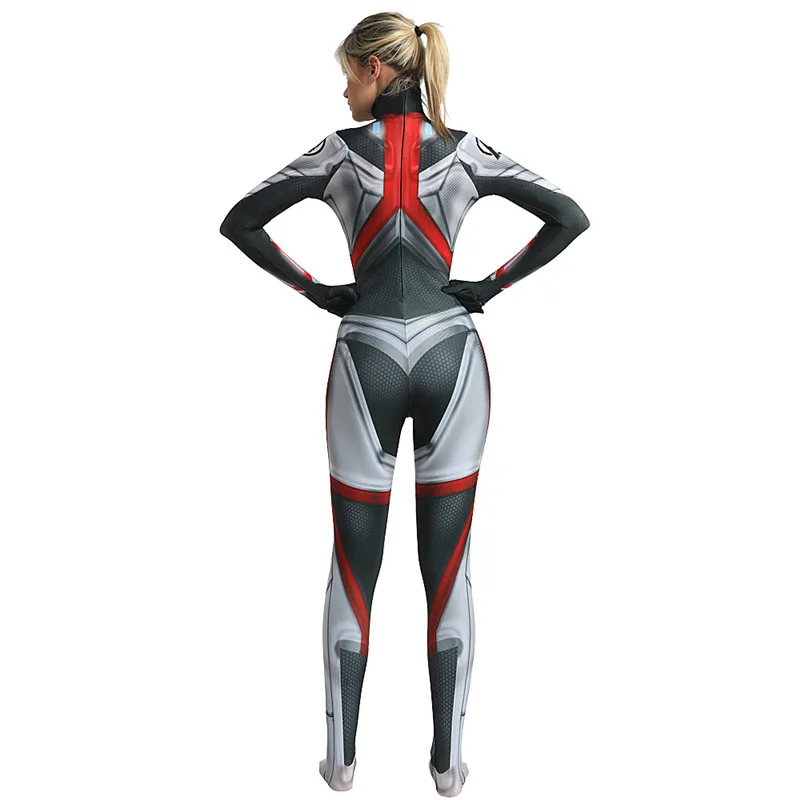 Avengers 4 Endgame Costume Quantum Realm Cosplay Jumpsuit Superhero Captain America Zentai Bodysuit Halloween Outfit Kids Adult