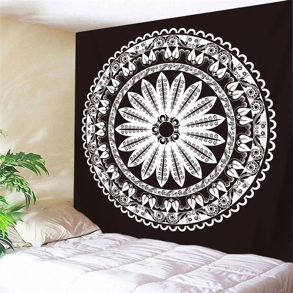 

Mandala Hippie Bohemian Tapestries Wall Hanging Flower Psychedelic Tapestry Wall Hanging Indian Dorm Decor for Living Room