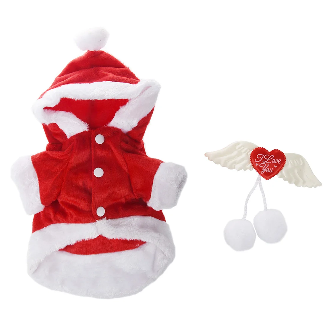 Dog Costumes Christmas Angel Wing Dog Coat Santa Suit Fancy Pet Gift