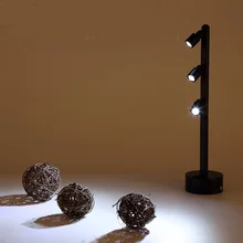 Перезаряжаемые черные Серебряные светодиодные настольные лампы 2 Вт витрина колонна освещение 3 Вт ювелирные изделия Колонка нефритовый дисплей лампа Z110628
