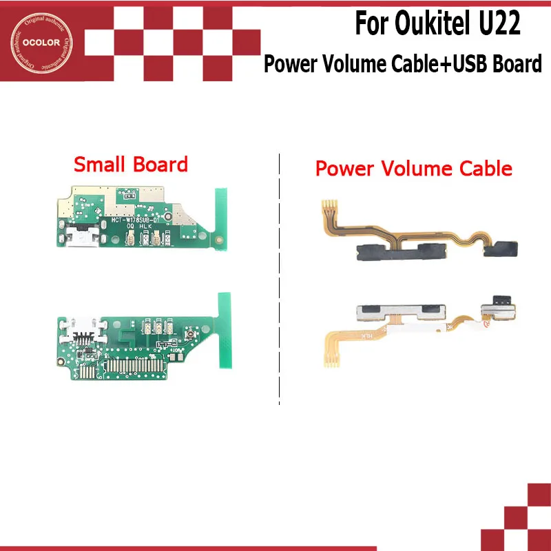 

ocolor For Oukitel U22 USB Port Phone USB Plug Charger Board With Flex Cable PCB Power Button Volume Cable For Oukitel U22 Phone