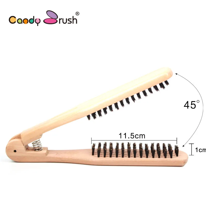 Wooden Bristle Double Sided Hair Straightening Brush Barber