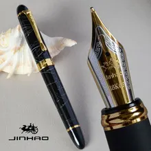 Авторучка 18KGP 0,7 мм перо с широким основанием JINHAO X450 черный/золотой JINHAO 450 бизнес белый синий фиолетовый розовый 21 Цвета на выбор